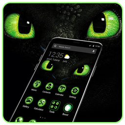 Green Dragon Eyes APUS Launcher Theme