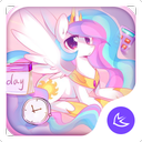 lovely rainbow unicorn-APUS Launcher theme