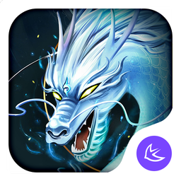 Divine Cool White Dragon-APUS Launcher theme