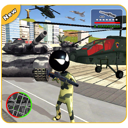 US Army Stickman Rope Hero Mafia Crime