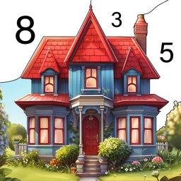 House Color by number game
