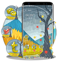 Autumn Rainy Theme Launcher