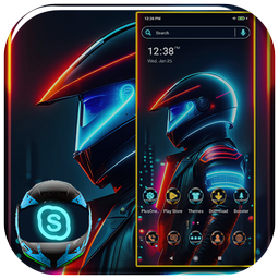 Neon Bike Rider Theme