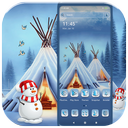 Winter Campfire Theme Launcher