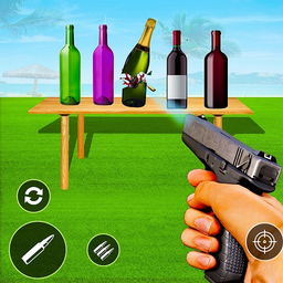 Real Bottle Shooting Gun Games