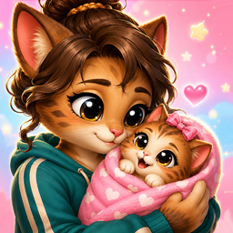 Cat babyshower newborn care
