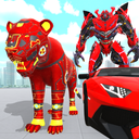 Lion Robot Transform: Car Robot Transport Sim