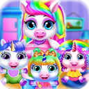 Triplet Newborn Unicorn Baby