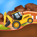 Toddler Builder Trucks On Hill