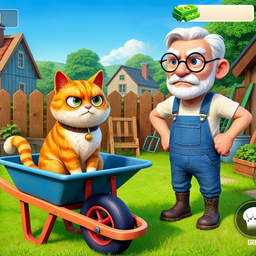 Bad Cat VS Grandpa Prank Game
