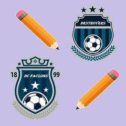 Draw 2D Football Logo