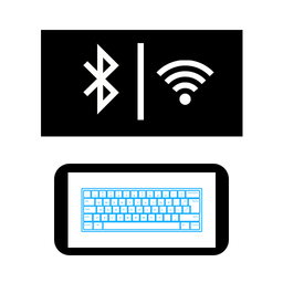 PC Keyboard/Mouse WiFi & Blue.