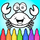 Kids Coloring Book & Stickers