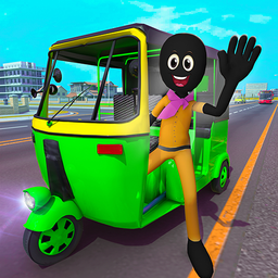 Stickman Tuk Tuk Auto Rickshaw Taxi Driving