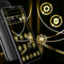 Black Gold Luxury Pearl Flower Theme