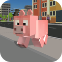 Blocky City Pig Simulator 3D