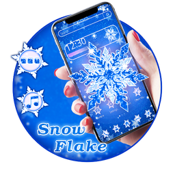 Blue Bright Snowflake Theme