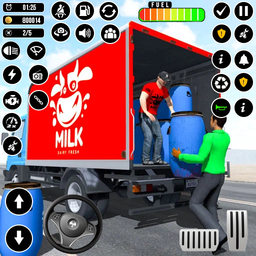 Cow Milk Delivery Truck Games