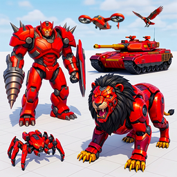Lion Robot Car Game:Robot Game