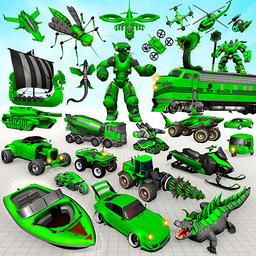 Flying Robot Car Games 3d
