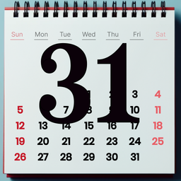 Calendar 2025: Simple Calendar