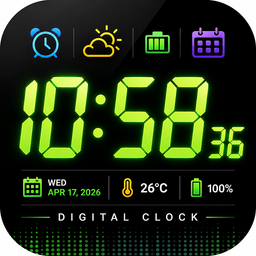 Huge Digital Clock Widget