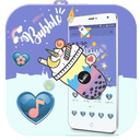 Cartoon Blue Drink Bubble Theme