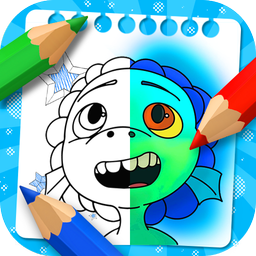 Luca and Alberto coloring cartoon game