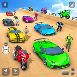 Mega Ramp Superhero Car Game