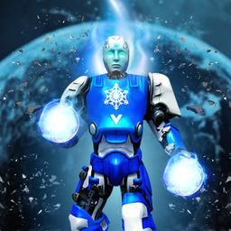 Ice Superhero Flying Robot - Fighting Games