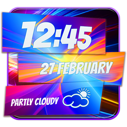 Neon Clock Weather Widget