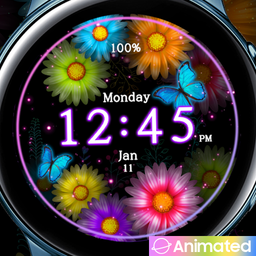 Neon Flower_Watchface