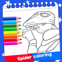 Spider coloring book man