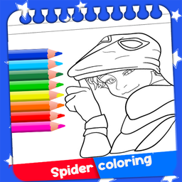 Spider coloring book man