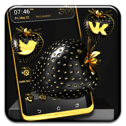 Golden Black Strawberry Theme