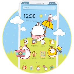 Cute Rabbit Cartoon Theme