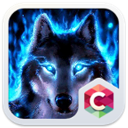Wolf Blue Flames Theme Meizu