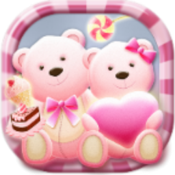 Cute Bear love  honey with Pink hearts DIY Theme