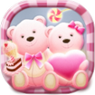 Cute Bear love  honey with Pink hearts DIY Theme