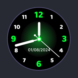 Analog-Digital Clock Wallpaper