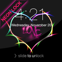 Love Neon Lock Screen