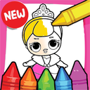 Princess Dolls Coloring Book for kids