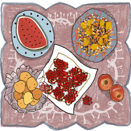 Prepairing yalda night foods