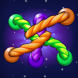 Tangled Line-Knot Untie Puzzle