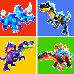 Color Dinosaur Collect Battle