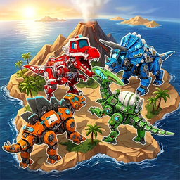 Vehicle Dinosaur Clash Battle