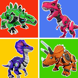 Robot Dinosaur Fight Battle