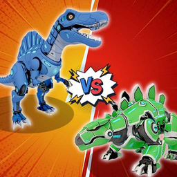 Robot Dinosaur Fight Battle