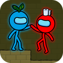 Red and Blue Stickman : Animation Parkour