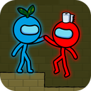 Red and Blue Stickman : Animation Parkour